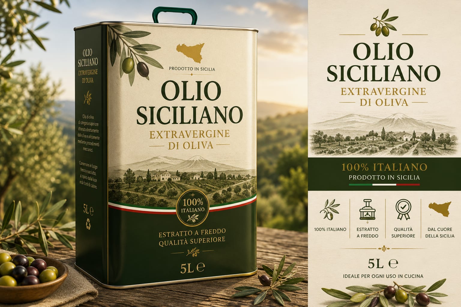 Olio extravergine d'oliva 5 litri 2025/26